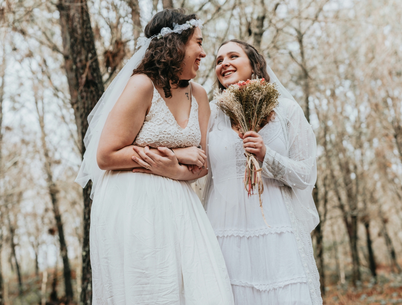 Same-sex wedding couple