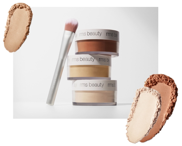 three stacked setting powders