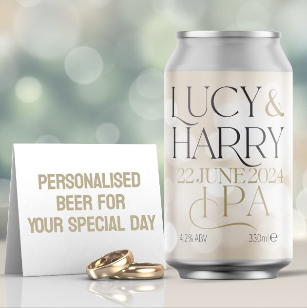 beer can personalised 